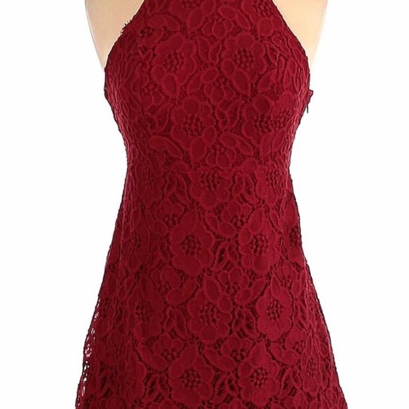 deep wine Abercrombie and Fitch halter neck dress - Picture 2 of 8